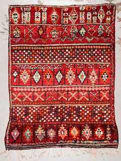 Vintage Moroccan Rug: 6'2'' x 8'0''
