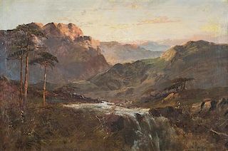 Artist Unknown, (19th/20th century), Landscape of Mountains and Waterfalls