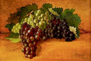 John Clinton Spencer, (American, 1861-1919), Still Life with Grapes, 1896