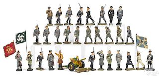 Lineol painted composition military figures
