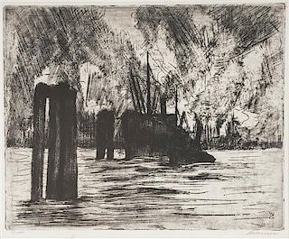 Will Spanier, (German, 1894-1957), Hamburger Hafen, 1915