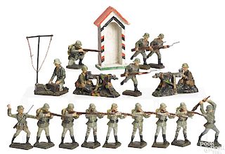 Lineol painted composition soldiers