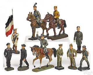 German painted composition soldiers