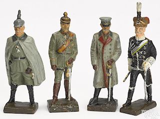 Lineol painted composition personality soldiers