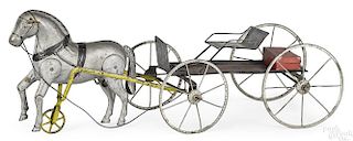 Mason & Parker painted horse drawn buckboard wagon