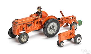 Arcade cast iron Ford 9n farm tractor