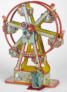 Chein Tin wind-up Mickey Mouse ferris wheel