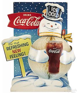 Coca-Cola three-dimensional snowman sign