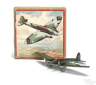 Lehmann Heinkel tin lithograph fighter plane