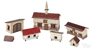 Painted wood farm set