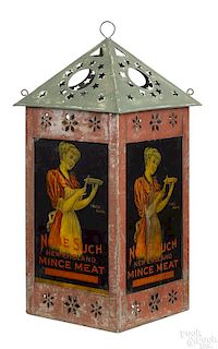 None Such Mince Meat painted tin and glass sign
