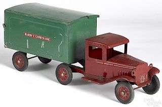 Buddy L pressed steel tandem delivery truck