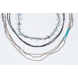 Kewa Heishi and Turquoise Necklaces