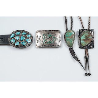 Southwest and Zuni Bolos AND Belt Buckles