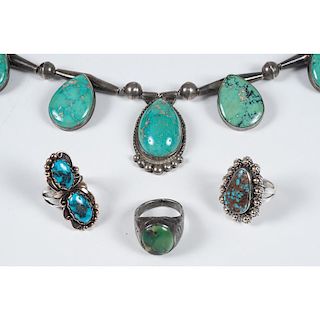 Navajo Silver and Turquoise Jewelry