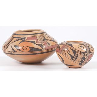 Ethel Youvella (Hopi, 1919 - 2006) Pottery Jars