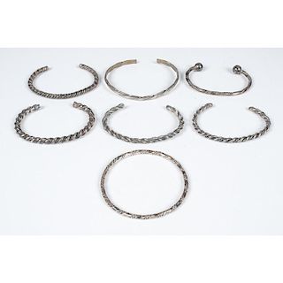 Silver Twisted Wire Bracelets