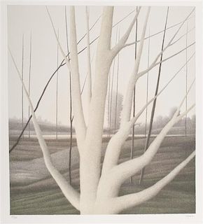 Robert Kipniss, (American, b. 1931), Reflections of a Pole Tree, (together with two other works)