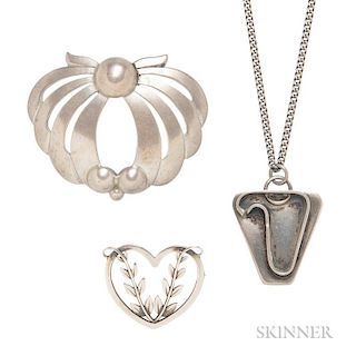 Three Sterling Silver Jewelry Items