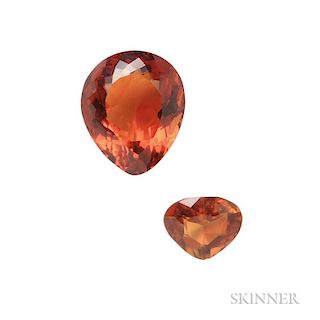 Two Unmounted Pear-shape Citrines