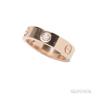 18kt Rose Gold and Diamond "Love" Ring, Cartier