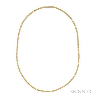 18kt Gold and Colored Diamond Necklace