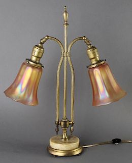 Double Mantle Boudoir Lamp