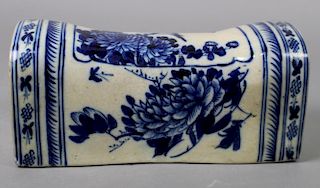 Chinese Blue & White Ceramic Pillow