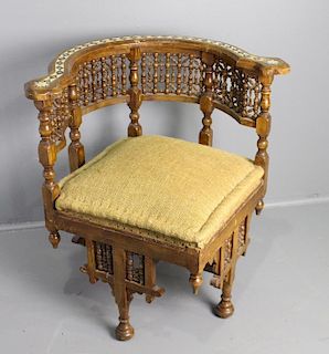 Middle Eastern Syrian Corner Chair