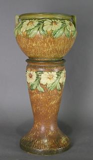 Roseville Pottery Jardiniere & Pedestal