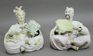 Pair of French Bisque Porcelain Nodders