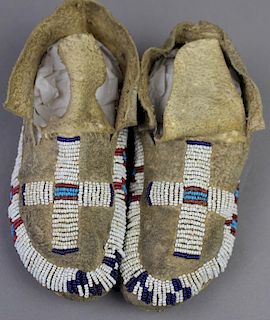 Native American Child's Beaded Moccasins