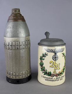 Two German Military Steins