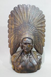 Native American Bust of Chief