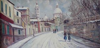 Oil on Canvas After Maurice Utrillo