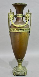 Large Grecian Style "Bronzed" Vase