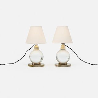 Jacques Adnet, table lamps model 7706, pair