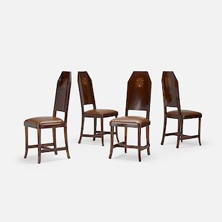 Jugendstil, chairs, set of four