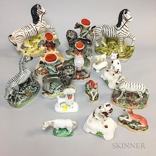 Group of Staffordshire Animals