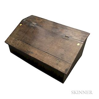 English Oak Slant-lid Desk Box