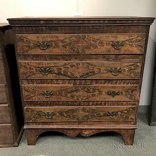 Queen Anne Grain-painted Pine Chest of Drawers