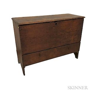 Early Red-painted Pine One-drawer Blanket Chest