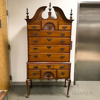 Queen Anne Fan-carved Cherry High Chest