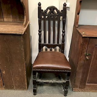 Jacobean Carved Oak Side Chair