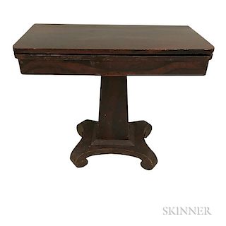 Empire Grain-painted Pine Swivel-top Card Table
