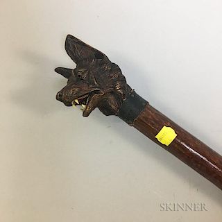 Carved Black Forest-style Cane