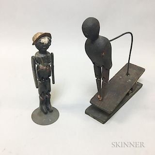 Two Painted and Articulated Figures