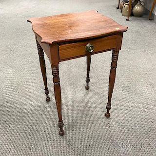 Federal Mahogany Shaped-top One-drawer Stand
