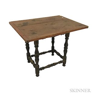 William and Mary-style Maple and Pine Table