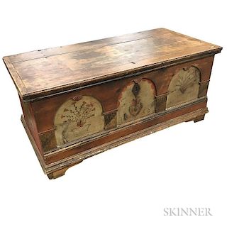 Continental Paint-decorated Pine Blanket Chest